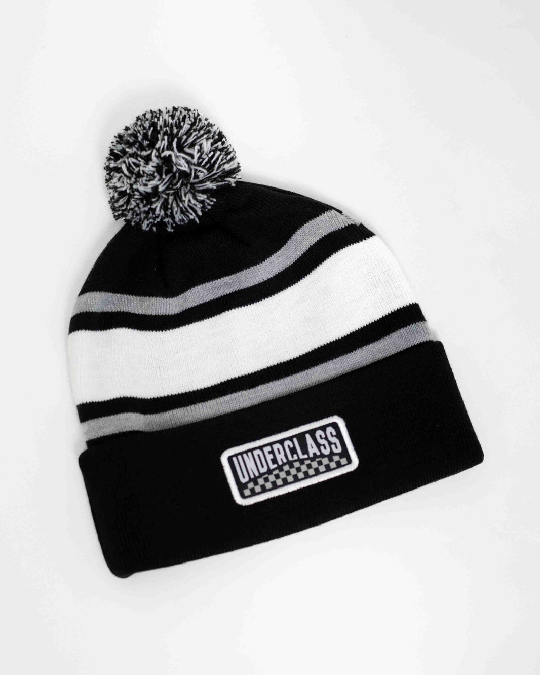 STRIPE BEANIE - BLACK